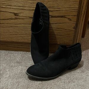 Sugar Black Suede Ankle Booties